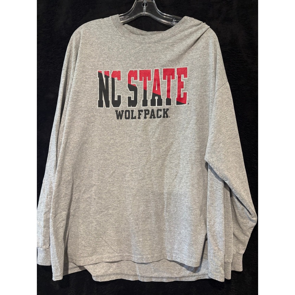 NC State Wolfpack Soffe Long‎ Sleeve Gray T-Shirt 2XL Adult Mens